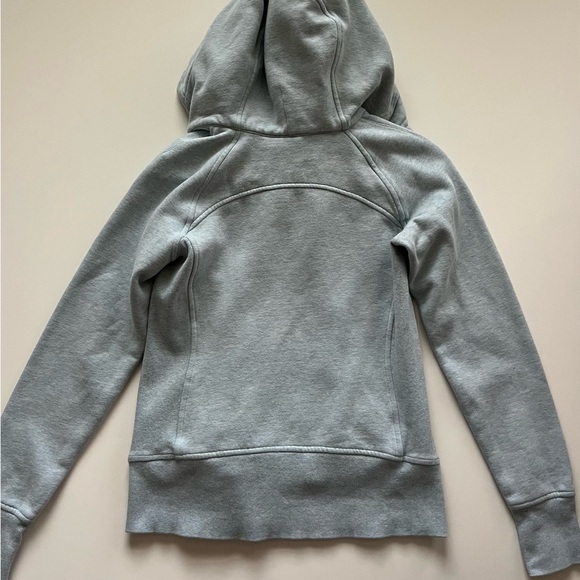lululemon athletica Scuba Hoodie Light Cotton Fleece Heathered Dawn Blue -Size 6 - Picture 10 of 14
